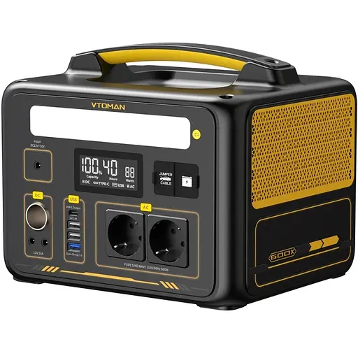 Зарядная станция Vtoman Jump 600X (299 Вт/ч) 600W LiFePo4 + Extra Battery LiFePo4 (640Вт/ч) - фото 4