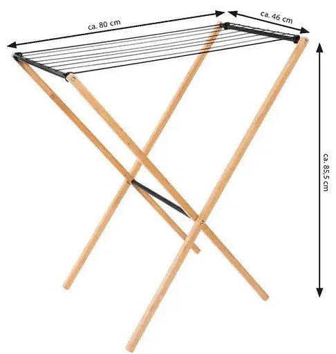 Сушилка для белья напольная Casa Si Bamboo Dryer S Braun (CS92303W06) - фото 3