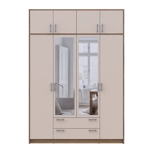 Антресоль Doros Ронді Дуб Артізан/Кашемір 4 ДСП 160х52х41 (80737833) - фото 5