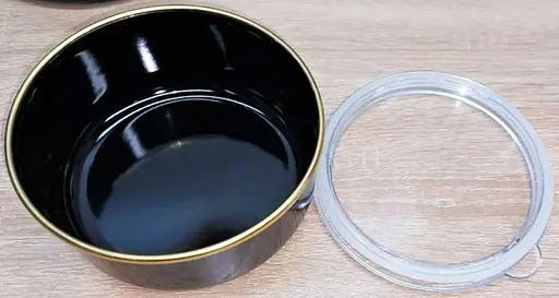 Набор эмалированных контейнеров O.M.S. Collection 10200 для еды 3 предмета Черный (Турция) - фото 8