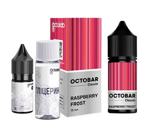 Набор компонентов для самозамеса солевой заправки Octobar Classic 30мл Raspberry Frost Малина Айс, 0-50 мг (18298)