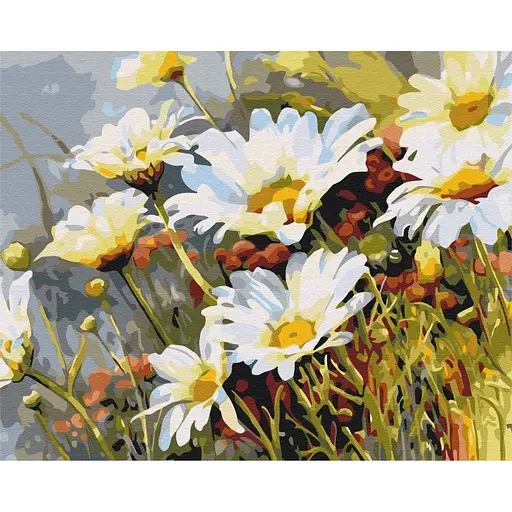 Картина за номерами Полунички в ромашках Brushme 40x50 см кольорова 000276880