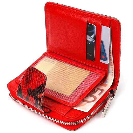 Кожаный женский кошелек Canpellini 9.5х13.2х3 см acs0025114 - фото 4