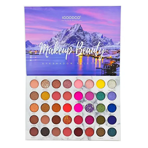 Дитяча палетка тіней для повік Igoodco LK3750, 40 кольорів, з аплікатором - фото 2