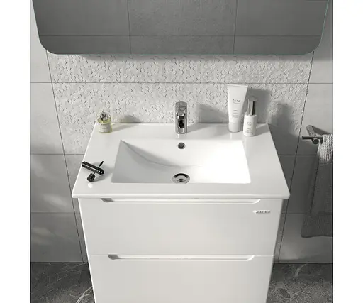 Тумба підлогова Sanwerk Ера 70 Білий з умивальником Qtap (MV0000852) Білий - фото 2