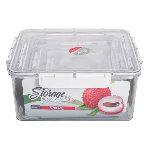 Набор лотков для хранения продуктов Yiwu HP-27-4 4 штуки 0.7 л 1.7 л 3.3 л 5.7 л - фото 5