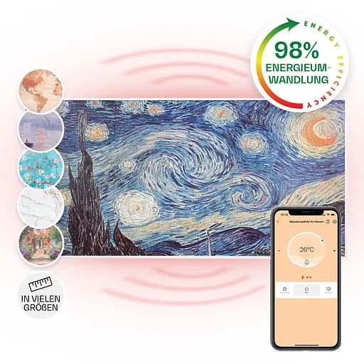 Инфракрасный обогреватель Klarstein Wonderwall Air Art Smart (10035132) - фото 9