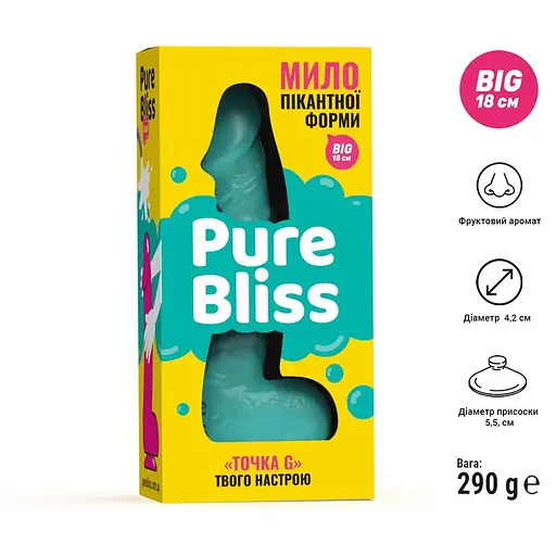 Крафтове мило-член із присоскою Pure Bliss Big Turquoise - фото 6