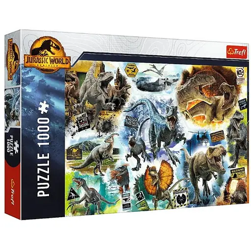 Пазл Trefl На тропе динозавров Мир динозавров коллаж 1000 эл. (10727) - фото 1