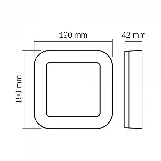 LED светильник ART IP65 квадратный VIDEX 15W 5000K Black - фото 6