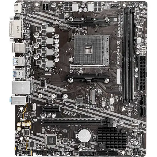 Материнская плата MSI A520M-A Pro (A520M-A PRO) (Socket AM4, AMD A520, Micro-ATX) - фото 1