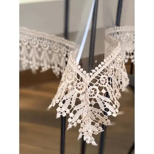 Силиконовая скатерть с кофейным кружевом 7 см 200х140 см