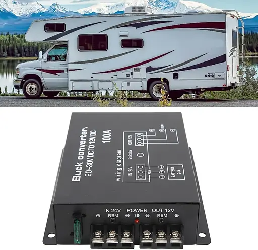 Преобразователь напряжения автомобильный DC24-12 100A - фото 4