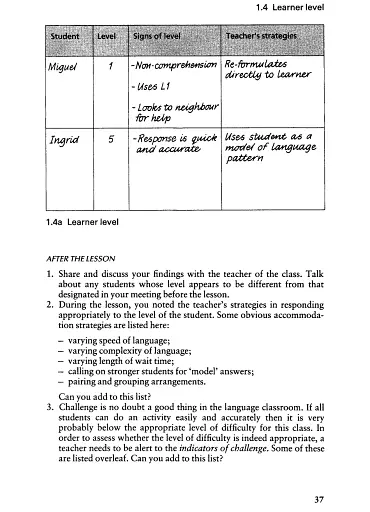 Classroom Observation Tasks. A Resource Book for Language Teachers and Trainers - фото 12