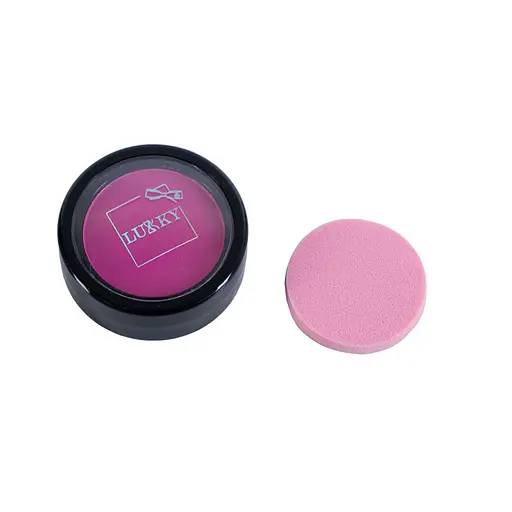 Дитяча пудрова крейда для волосся Lukky T11917 зі спонжем, рожевий - фото 1