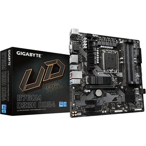 Материнская плата Gigabyte B760M_DS3H_DDR4 s1700 B760 2xDDR4 HDMI DP mATX - фото 4