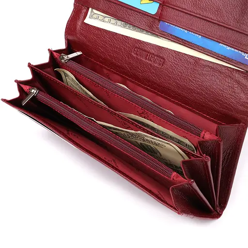 Женский кошелек с карманом для телефона из натуральной кожи ST Leather 19х10х3 см acs0029692 - фото 7