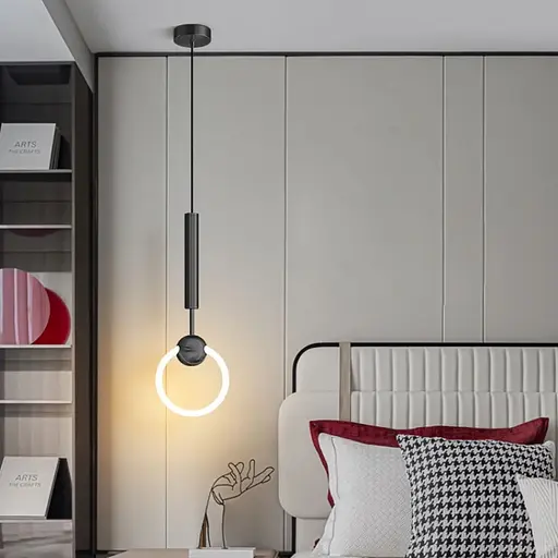 Подвес со светодиодным кругом и черным корпусом | Line F | Арт. D18/1 BK - фото 8