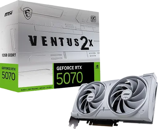 Видеокарта GeForce RTX 5070 12GB MSI Ventus 2X OC White (RTX 5070 12G VENTUS 2X OC WHITE)