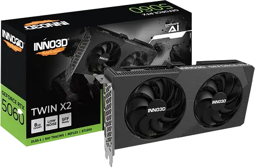 Відеокарта GeForce RTX5060 8GB Inno3D TWIN X2 (N50602-08D7-195071N)