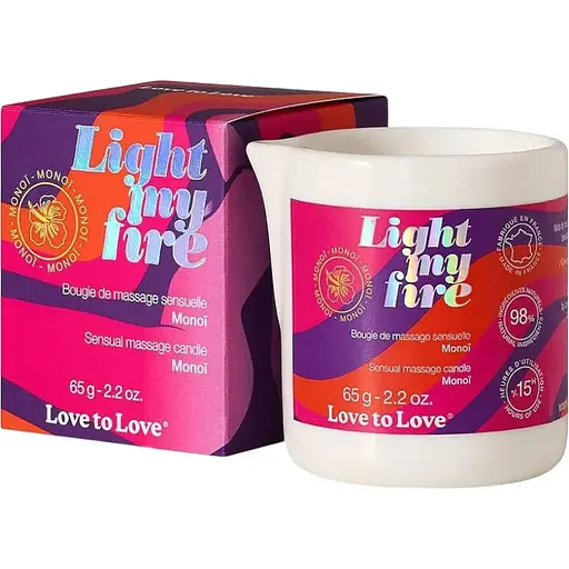 Масажна свічка Love To Love Light My Fire Monoi, 65 мл