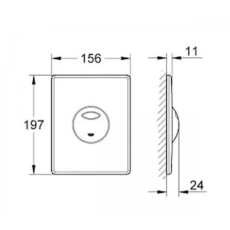 Клавиша смыва Grohe SKATE & SKATE AIR 38862SD0, Хром матовый - фото 2