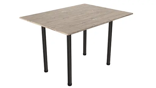 Обідній стіл-формер розкладний Берта Ferrum-decor 750x1400x900 Чорний метал ДСП Дуб Сан-Марино 16 мм (FRD-105179) - фото 5