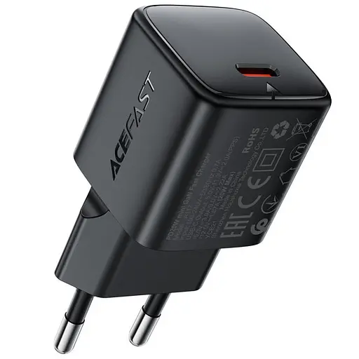 Зарядное устройство для Acefast A117 mini Type-C PD20W GaN черный - фото 1