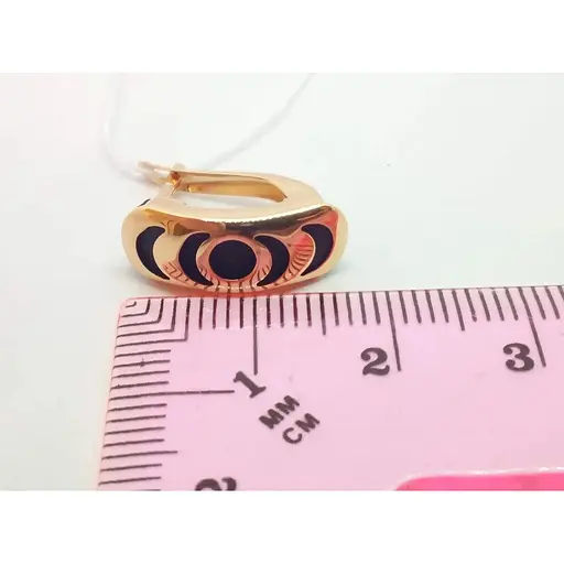 Золоті сережки Tango з каучуком. 930015 - фото 6