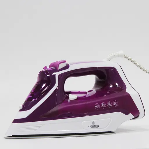 Гладильный утюг Crownberg CB-7443 Керамическое покрытие 2200Вт Резервуар для воды 380мл Сиреневый/Белый - фото 1