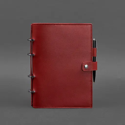 Шкіряний блокнот з датованим блоком (Софт-бук) 9.1 червоний - фото 5