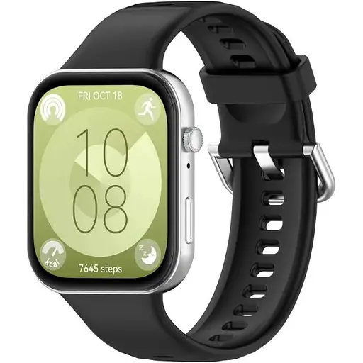 Ремешок DK CDK для Huawei Watch Fit 4 Pro Silicone Sport Classic (017792) (black) - фото 2