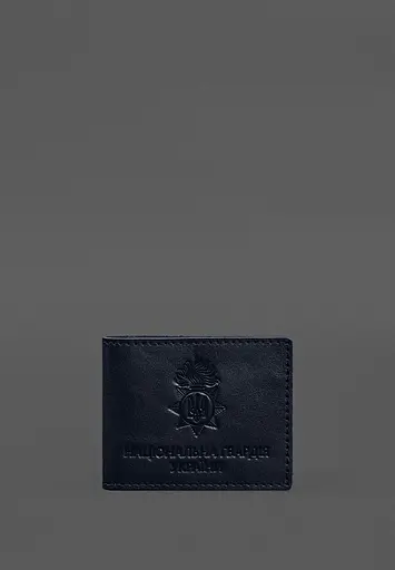 Кожаная обложка для служебного удостоверения Национальной гвардии Синяя - фото 2