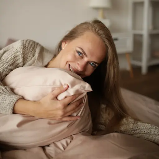 Комплект постельного белья 100% бежевый хлопок Latte - двуспальный - фото 4