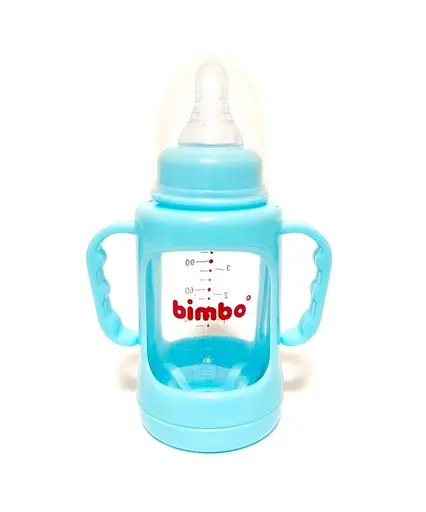 Бутылочка стеклянная 99396 Bimbo, 120мл, 1шт в коробке (6900067438416) Голубой - фото 1