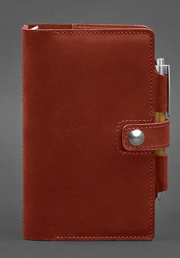 Жіночий шкіряний блокнот (Софт-бук) 4.0 кораловий - фото 1