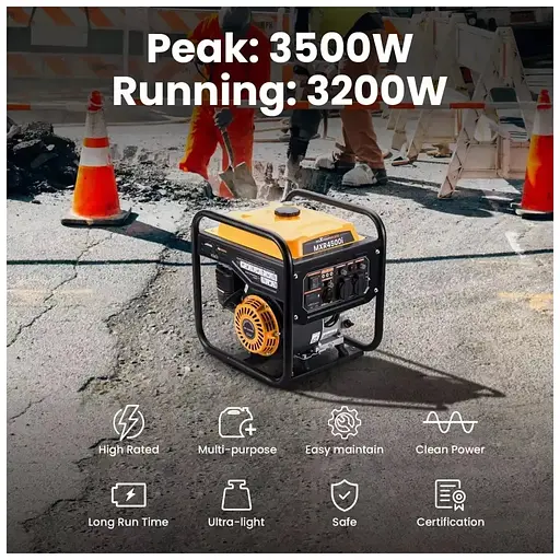 Генератор maXpeedingRODS MXR4500i (3,5 kW), 220V, 50Hz, 7.5л, ручний запуск (mxr4500i) - фото 4