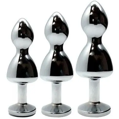 Металева анальна пробка Wooomy Lollypop Double Ball Metal Plug Blue S діаметр 2.8 см довжина 8. - фото 4
