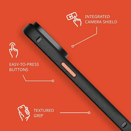 Оригинальный противоударный чехол со шторкой для камери Tech21 Evo Max MagSafe для Apple iPhone 15 Pro Max (6.7") Black - фото 10