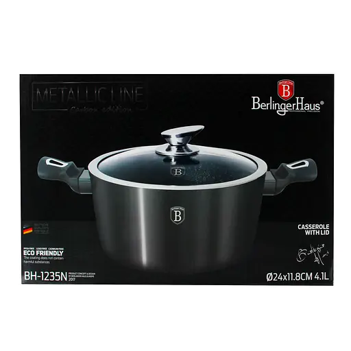 Каструля з кришкою Berlinger Haus Carbon Metallic Line, 4,1 л (BH 1235N) - фото 2