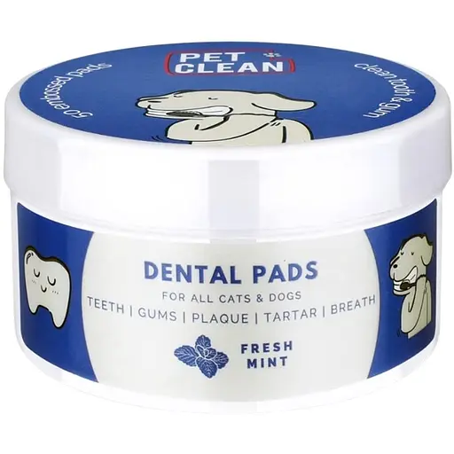 Серветки вологі Pet Clean Dental Wipes для гігієни та чистки зубів тварин 50 шт.