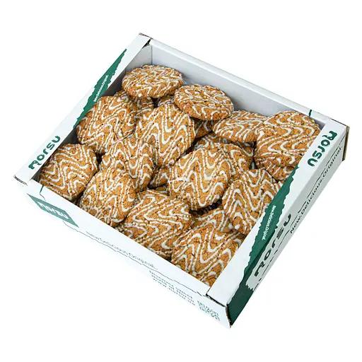  Печиво здобне пісочне Norsu Справжнє з білою глазур'ю 0.9 кг - фото 1