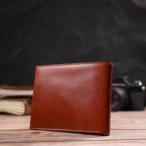 Мужской кожаный кошелек Canpellini 12х9.7х1 см acs0025694 - фото 7