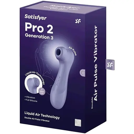Вакуумный клиторальный стимулятор Satisfyer Pro 2 Generation 3 with Liquid Air Фиолетовый