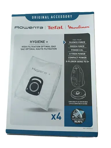 Мешки (Оригинал) для мусора для базы Rowenta X-PLORER Serie 75S+ ( RR8587WH RR8595WH ) 70+ ( RR8497WH ) 4 шт. - фото 3