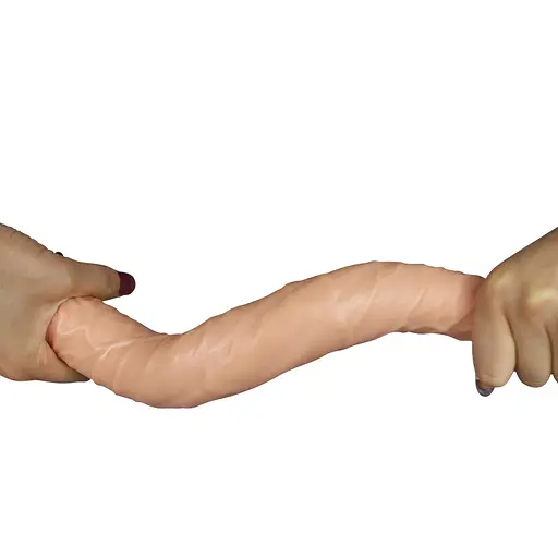 Двухсторонний фаллоимитатор LoveToy King Size Ladykiller 36.5 см телесный - фото 5