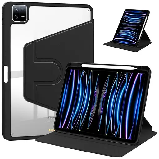 Чохол TPUCristal Pen holder 360 для Xiaomi Pad 7 / 7 Pro 11 2025 Чорний