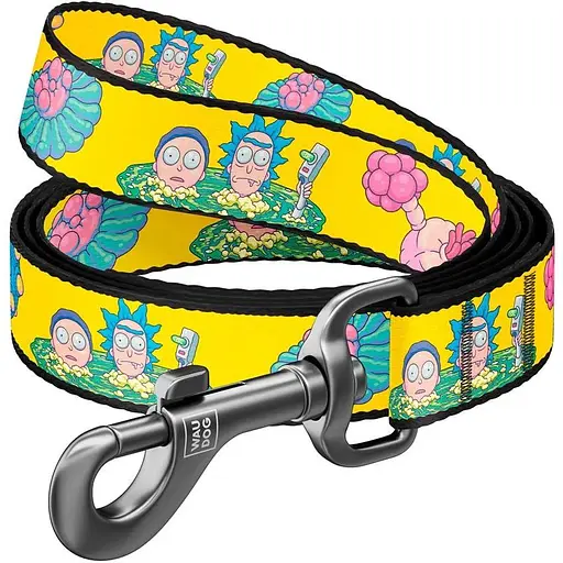 Повідець для собак Waudog Nylon нейлоновий, малюнок "Рік та Морті 1", L-XXL