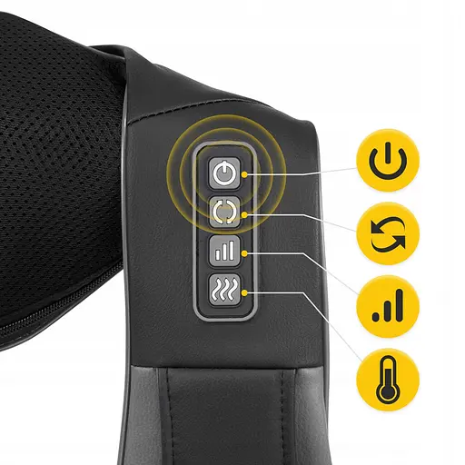 Накидка-масажер 4FIZJO Shiatsu Pro+ для шиї та спини 4FJ0564 Black/Grey (P-5907739319067) - фото 12