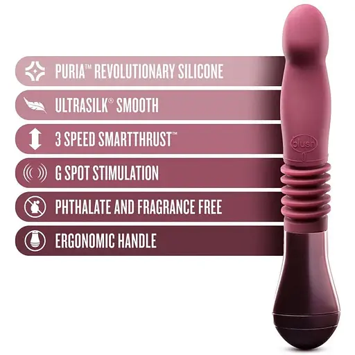 Пульсатор Temptasia Blush Trixie Thrusting Dildo Wine Red - фото 2